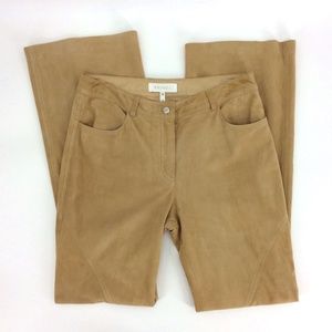 Escada Soft, Goat's Suede, Tan Leather Pants